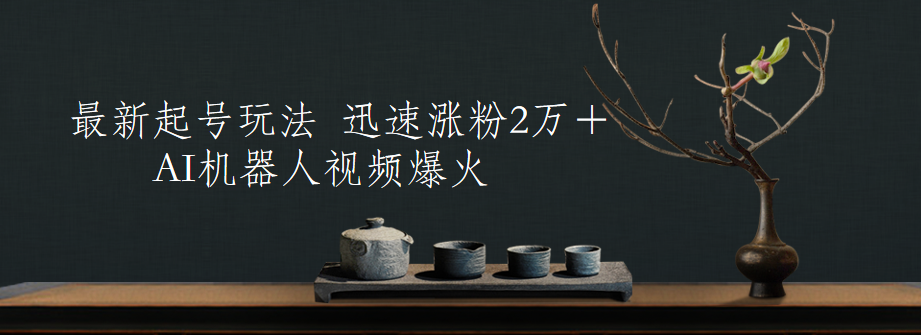 最新起号玩法，AI机器人视频爆火，迅速涨粉2万＋ - 晨鑫项目库-晨鑫项目库