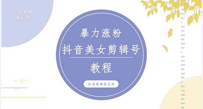 抖音快手暴力涨粉美女混剪视频教程 百分百过原创图片教程 附带违规申诉方法 - 晨鑫项目库-晨鑫项目库