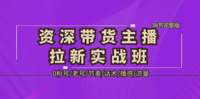 资深·带货主播拉新实战班，0粉号/老号/节奏/话术/播感/流量-38节完整版 - 晨鑫项目库-晨鑫项目库
