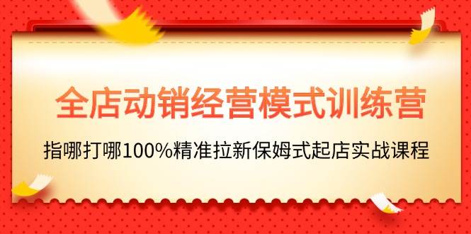 全店动销-经营模式训练营，指哪打哪100%精准拉新保姆式起店实战课程 - 晨鑫项目库-晨鑫项目库