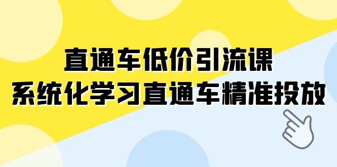 直通车-低价引流课，系统化学习直通车精准投放（14节课） - 晨鑫项目库-晨鑫项目库