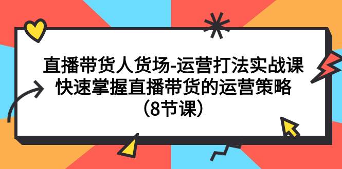 直播带货人货场-运营打法实战课：快速掌握直播带货的运营策略（8节课） - 晨鑫项目库-晨鑫项目库