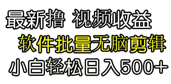 发视频撸收益，软件无脑批量剪辑，第一天发第二天就有钱 - 晨鑫项目库-晨鑫项目库