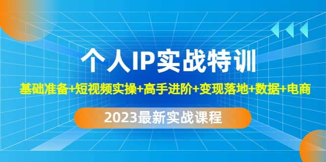 2023个人IP实战特训：基础准备+短视频实操+高手进阶+变现落地+数据+电商 - 晨鑫项目库-晨鑫项目库