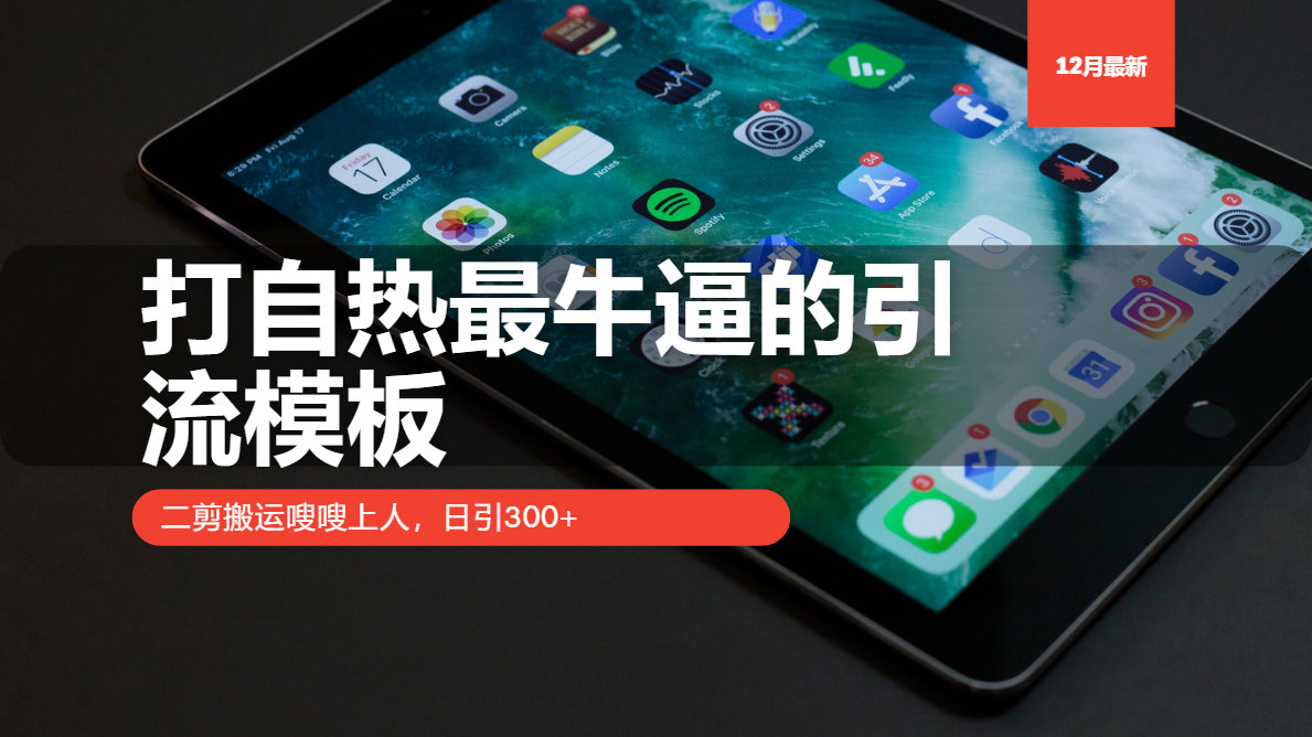 打自热最牛逼的引流模板，日引300+，二剪搬运嗖嗖上人 - 晨鑫项目库-晨鑫项目库