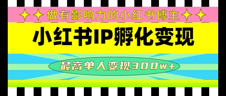 某收费培训-小红书IP孵化变现：做有影响力的小红书博主 - 晨鑫项目库-晨鑫项目库
