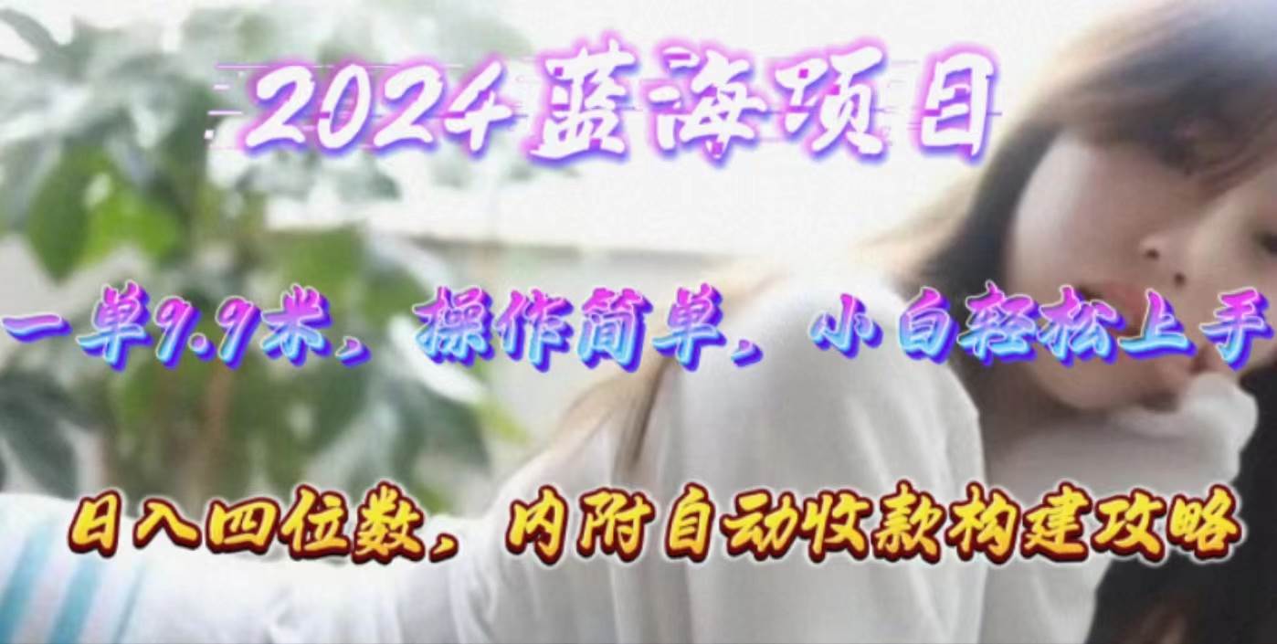 年轻群体的蓝海市场，1单9.9元，操作简单，小白轻松上手，日入四位数 - 晨鑫项目库-晨鑫项目库