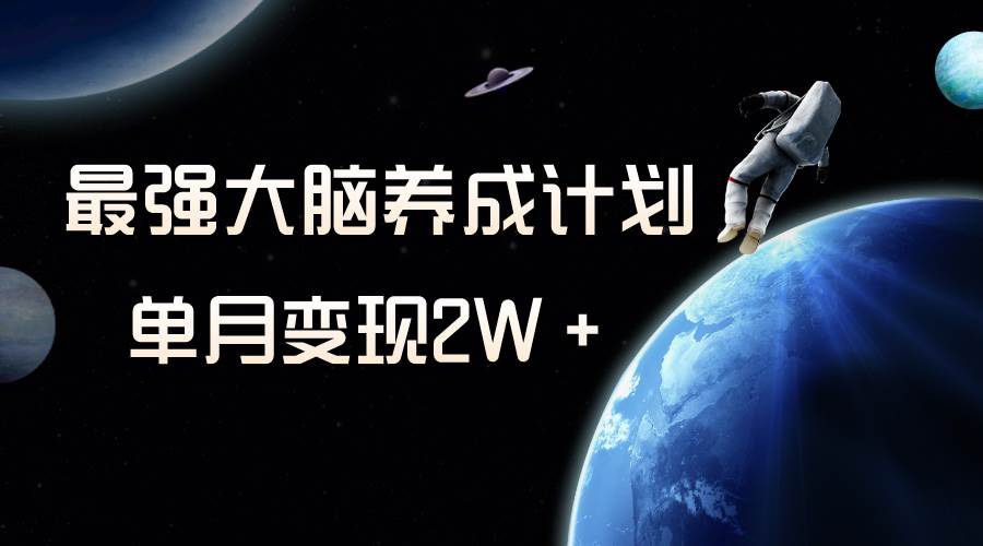 冷门虚拟项目，最强大脑养成计划，一个月变现2W＋ - 晨鑫项目库-晨鑫项目库