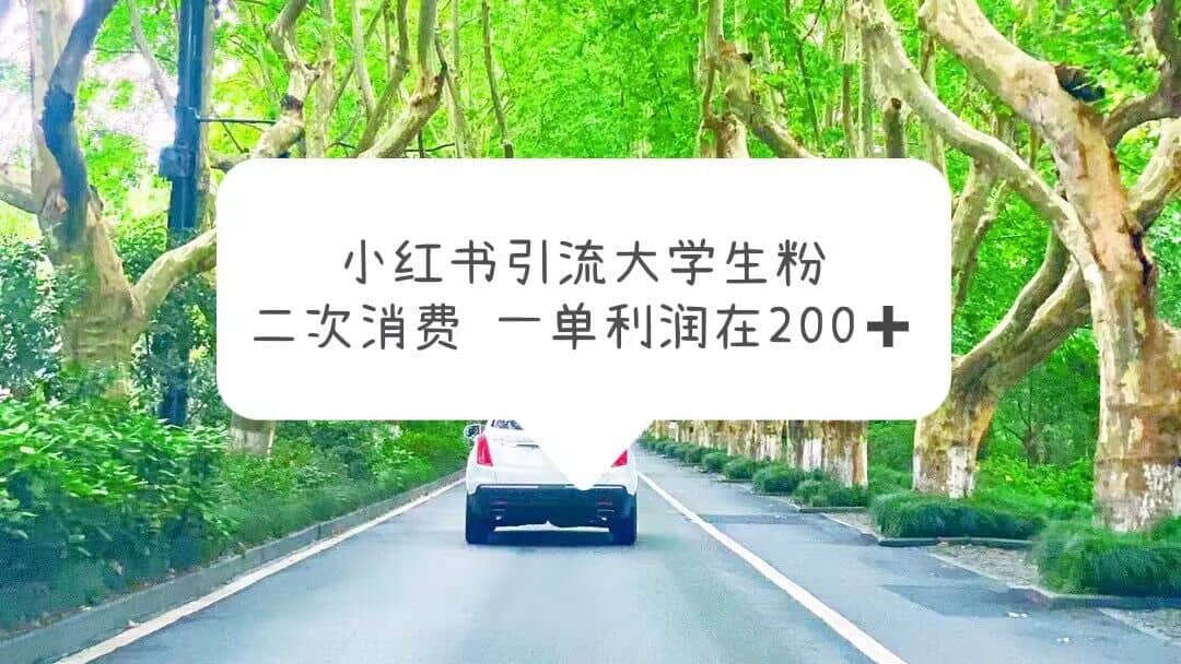 小红书引流大学生粉，变现项目，一单利润在200+（教程+资源） - 晨鑫项目库-晨鑫项目库