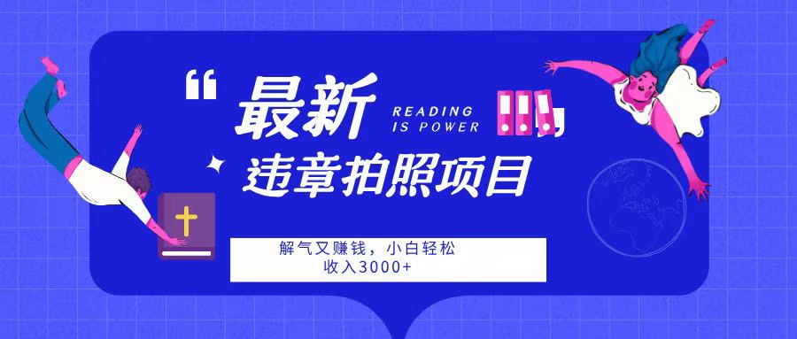 最新违章拍照项目，解气又赚钱，随手一拍，轻松收入3000 - 晨鑫项目库-晨鑫项目库