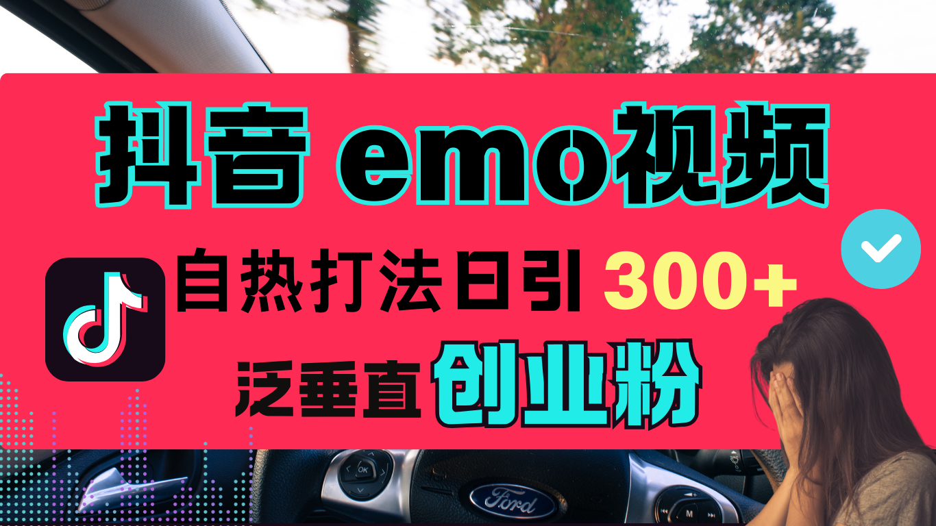 抖音“EMO视频”自热流打法，日引300+泛垂直创业粉 - 晨鑫项目库-晨鑫项目库