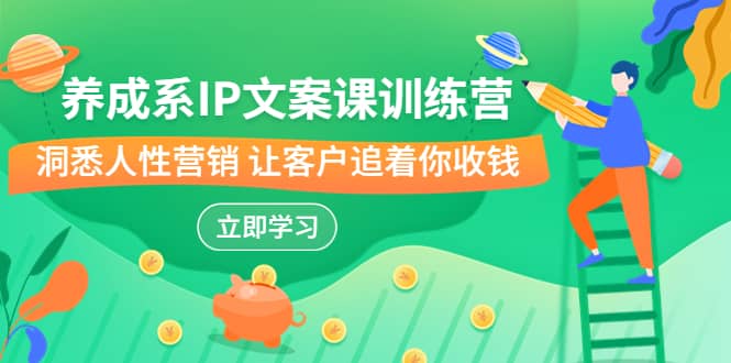 养成系-IP文案课训练营，文案心法的天花板 洞悉人性营销 让客户追着你收钱 - 晨鑫项目库-晨鑫项目库