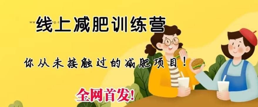 线上减肥训练营，足不出户，仅靠拉几个社群，发几条朋友圈，就可以月实现入五位【揭秘】 - 晨鑫项目库-晨鑫项目库