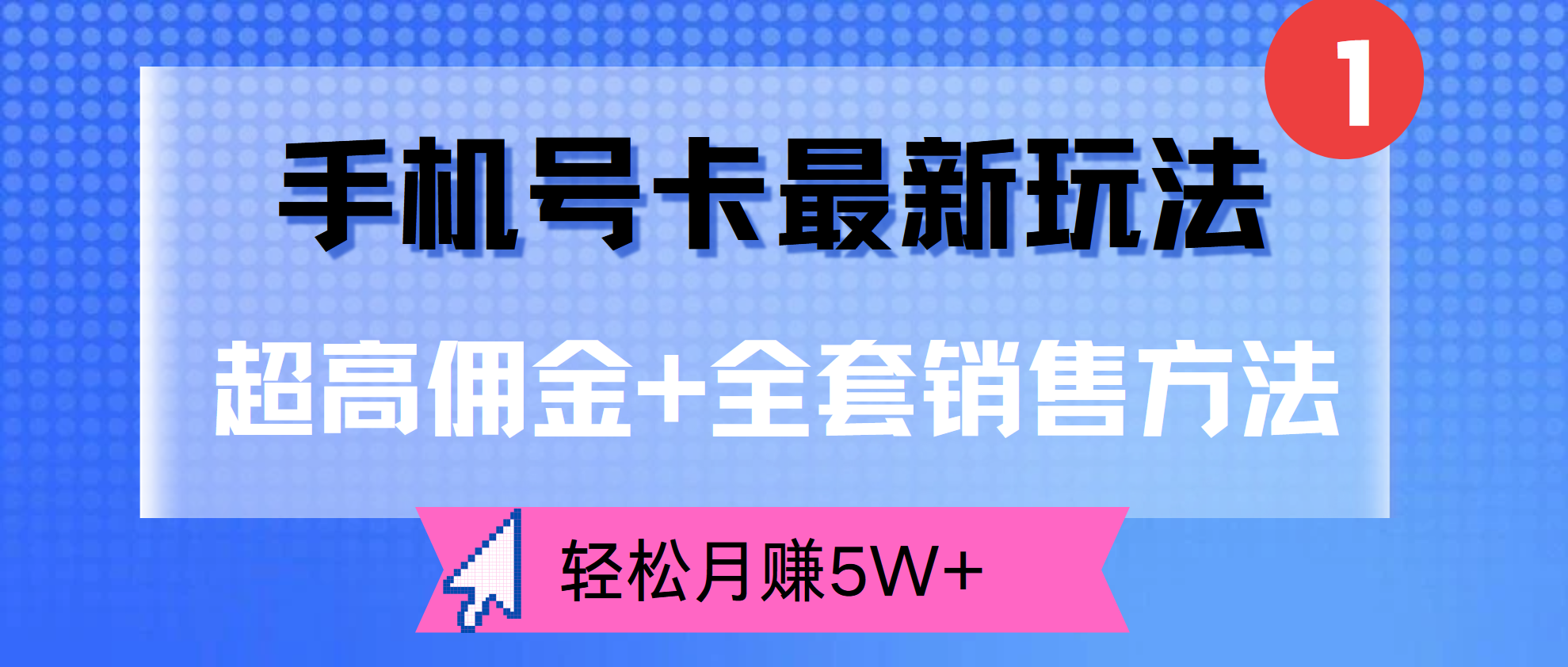 超高佣金+全套销售方法，手机号卡最新玩法，轻松月赚5W+ - 晨鑫项目库-晨鑫项目库