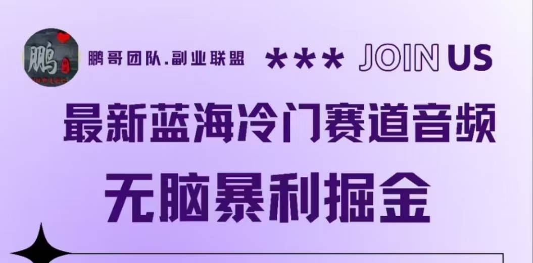 最新蓝海冷门赛道音频，无脑暴利掘金 - 晨鑫项目库-晨鑫项目库