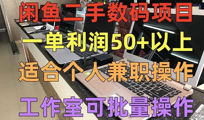 闲鱼二手数码项目，个人副业低保收入，工作室批量放大操作 - 晨鑫项目库-晨鑫项目库