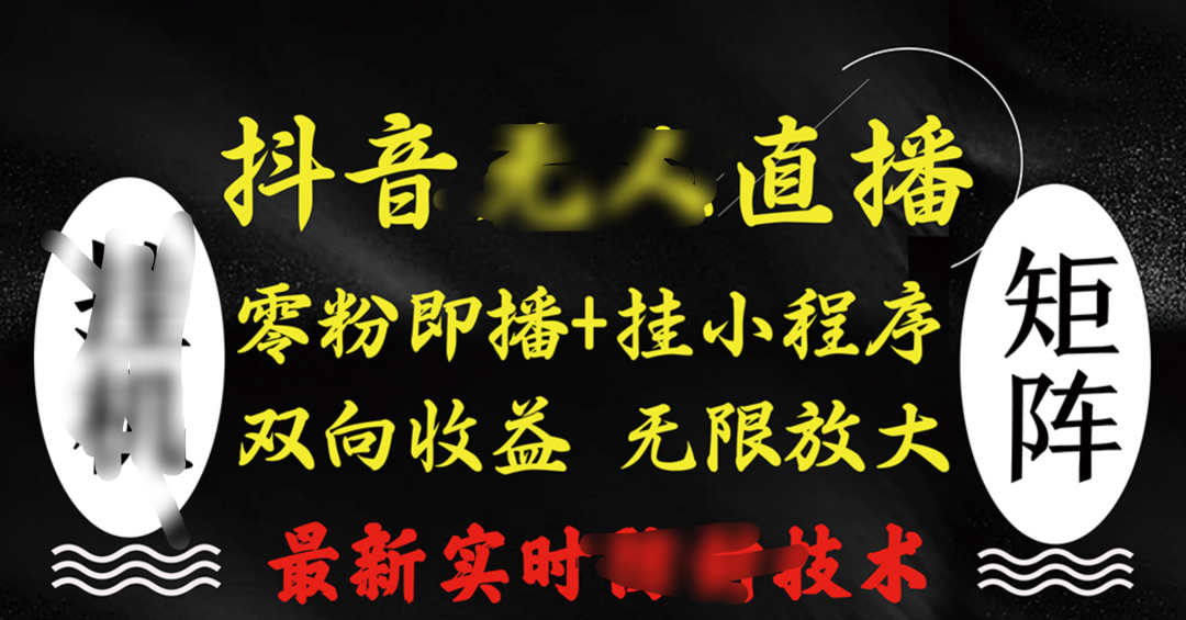 抖音无人直播最新独家玩法，小雪花+撸音浪双向收益，可矩阵放大 - 晨鑫项目库-晨鑫项目库