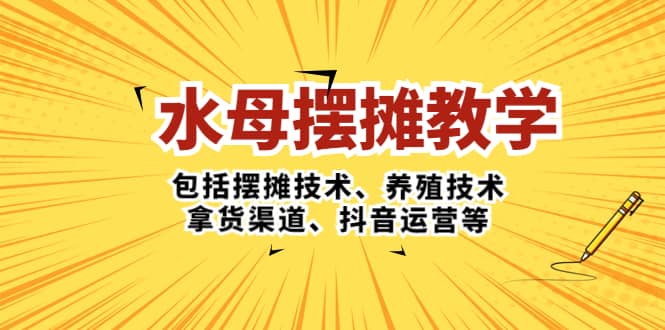 水母·摆摊教学，包括摆摊技术、养殖技术、拿货渠道、抖音运营等 - 晨鑫项目库-晨鑫项目库