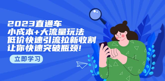 2023直通小成本+大流量玩法，低价快速引流拉新收割，让你快速突破瓶颈 - 晨鑫项目库-晨鑫项目库