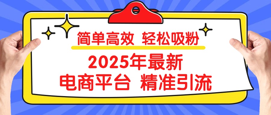2025年最新电商平台精准引流 简单高效 轻松吸粉 - 晨鑫项目库-晨鑫项目库