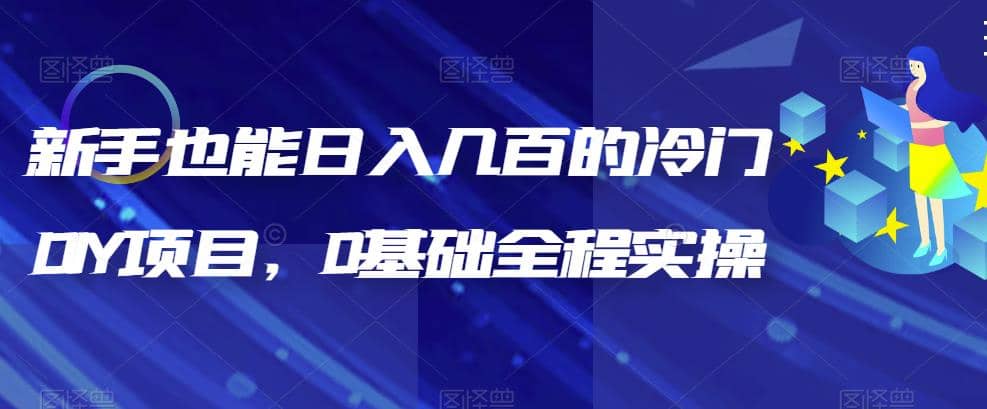 新手也能日入几百的冷门DIY项目，0基础全程实操【揭秘】 - 晨鑫项目库-晨鑫项目库