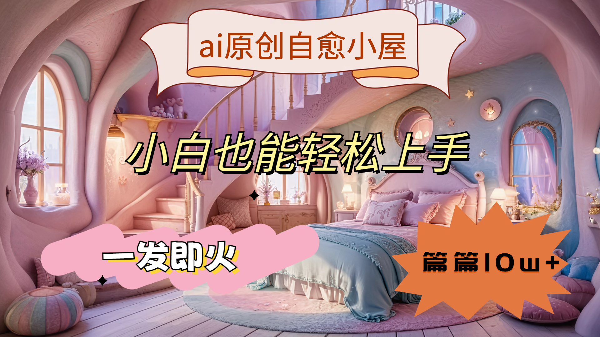 ai原创治愈小屋，小白也能轻松上手，一发即火，篇篇10w+ - 晨鑫项目库-晨鑫项目库