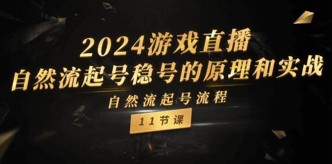2024游戏直播-自然流起号稳号的原理和实战，自然流起号流程（11节） - 晨鑫项目库-晨鑫项目库