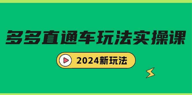 多多直通车玩法实战课，2024新玩法（7节课） - 晨鑫项目库-晨鑫项目库
