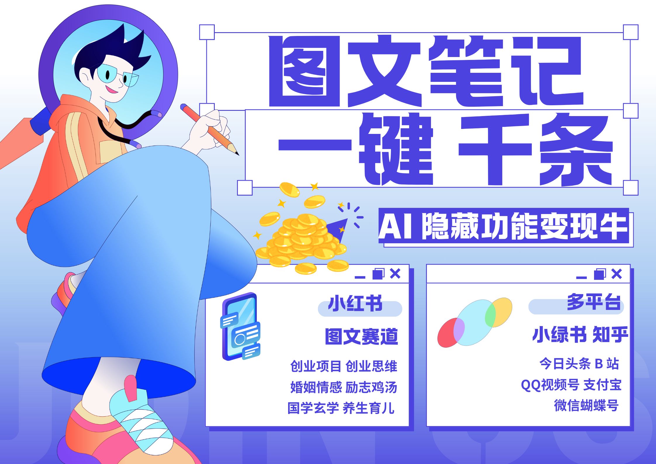 小红书小绿书 秒生图文一键千条 轻松变现3W+ - 晨鑫项目库-晨鑫项目库