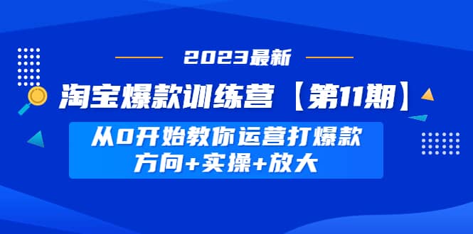淘宝爆款训练营【第11期】 从0开始教你运营打爆款，方向+实操+放大 - 晨鑫项目库-晨鑫项目库
