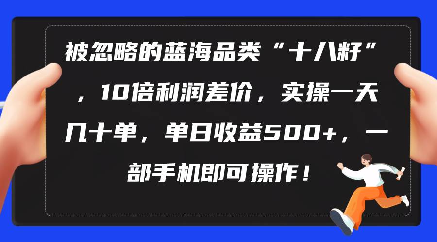 被忽略的蓝海品类“十八籽”，10倍利润差价，实操一天几十单 单日收益500+ - 晨鑫项目库-晨鑫项目库