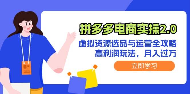 拼多多电商实操2.0：虚拟资源选品与运营全攻略，高利润玩法，月入过万 - 晨鑫项目库-晨鑫项目库