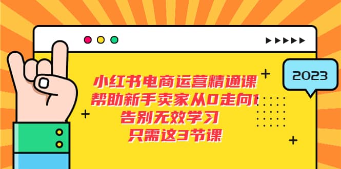 小红书电商·运营精通课，帮助新手卖家从0走向1 告别无效学习（7节视频课） - 晨鑫项目库-晨鑫项目库
