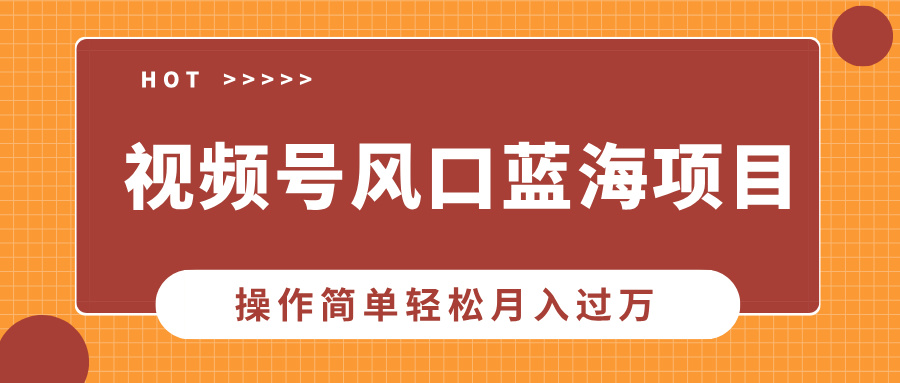 视频号风口蓝海项目，中老年人的流量密码，操作简单轻松月入过万 - 晨鑫项目库-晨鑫项目库