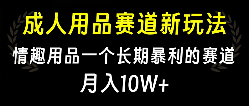 大人用品赛道新玩法，情趣用品一个长期暴利的赛道，月入10W+ - 晨鑫项目库-晨鑫项目库