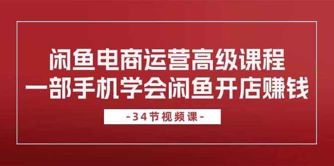 闲鱼电商运营高级课程，一部手机学会闲鱼开店赚钱（34节课） - 晨鑫项目库-晨鑫项目库