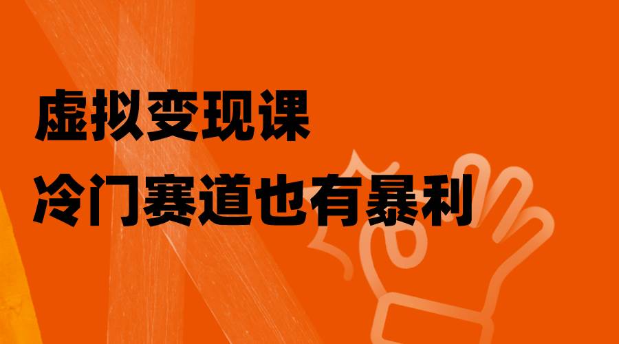 虚拟变现课，冷门赛道也有暴利，手把手教你玩转冷门私域 - 晨鑫项目库-晨鑫项目库
