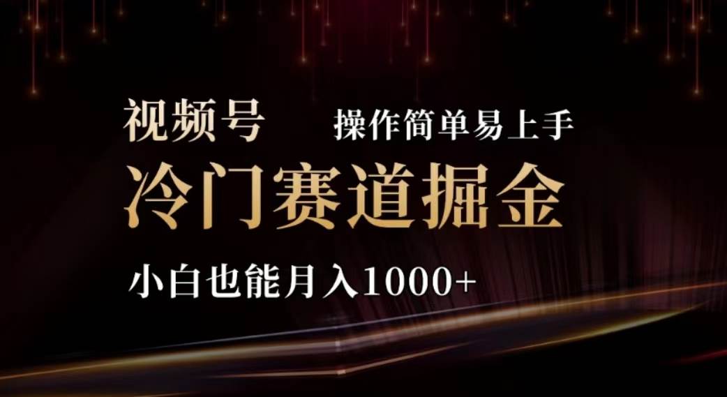 2024视频号冷门赛道掘金，操作简单轻松上手，小白也能月入1000+ - 晨鑫项目库-晨鑫项目库