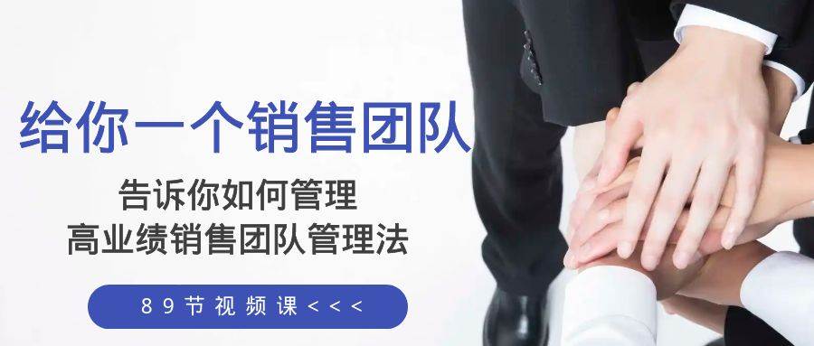 给你一个销售团队，告诉你如何管理，高业绩销售团队管理法（89节课） - 晨鑫项目库-晨鑫项目库