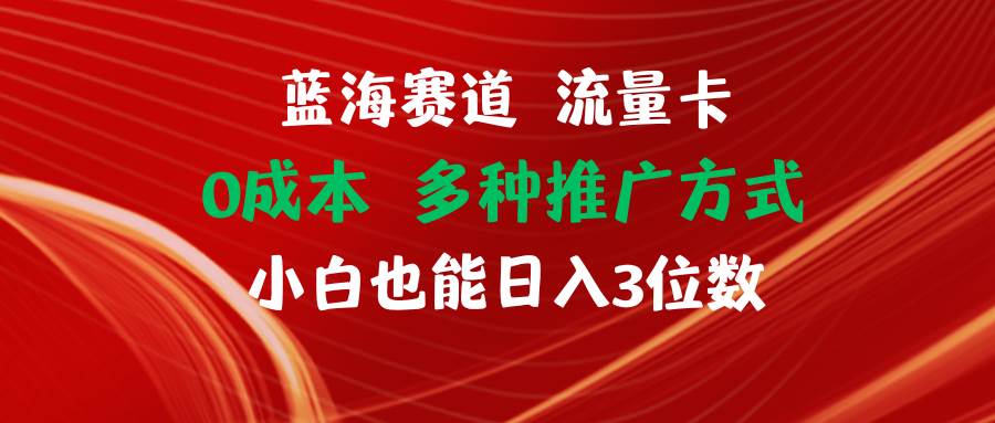 蓝海赛道 流量卡 0成本 小白也能日入三位数 - 晨鑫项目库-晨鑫项目库