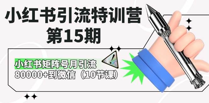 小红书引流特训营-第15期，小红书矩阵号月引流80000+到微信（10节课） - 晨鑫项目库-晨鑫项目库