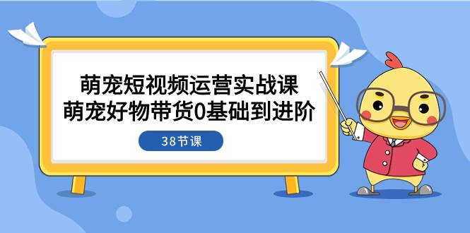 萌宠·短视频运营实战课：萌宠好物带货0基础到进阶（38节课） - 晨鑫项目库-晨鑫项目库