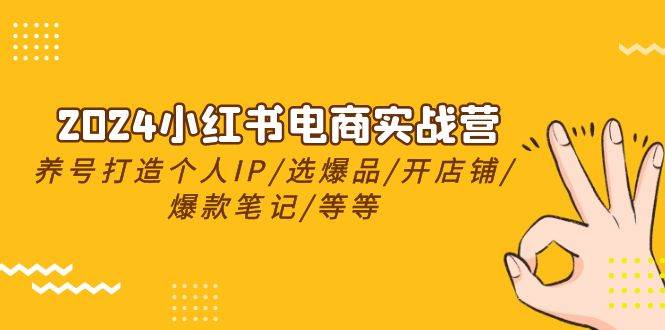 2024小红书电商实战营，养号打造IP/选爆品/开店铺/爆款笔记/等等（24节） - 晨鑫项目库-晨鑫项目库
