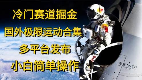 冷门赛道掘金，国外极限运动视频合集，多平台发布，小白简单操作 - 晨鑫项目库-晨鑫项目库