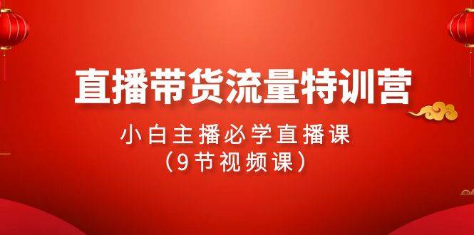 2024直播带货流量特训营，小白主播必学直播课（9节视频课） - 晨鑫项目库-晨鑫项目库
