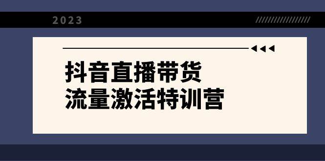 抖音直播带货-流量激活特训营，入行新手小白主播必学（21节课+资料） - 晨鑫项目库-晨鑫项目库