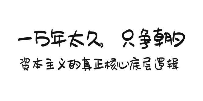 某付费文章《一万年太久，只争朝夕：资本主义的真正核心底层逻辑》 - 晨鑫项目库-晨鑫项目库