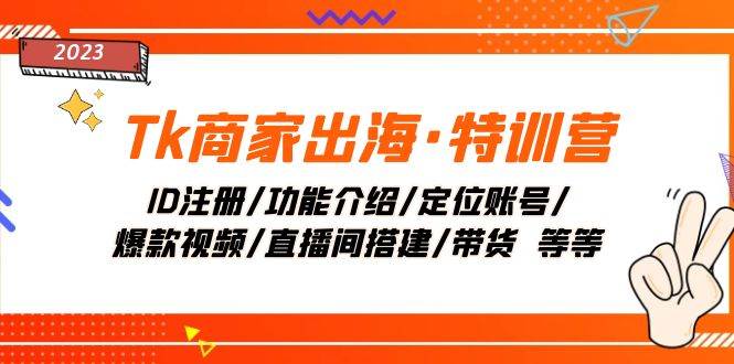Tk商家出海·特训营：ID注册/功能介绍/定位账号/爆款视频/直播间搭建/带货 - 晨鑫项目库-晨鑫项目库