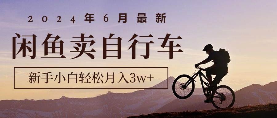 2024年6月最新闲鱼卖自行车，新手小白轻松月入3w+项目 - 晨鑫项目库-晨鑫项目库