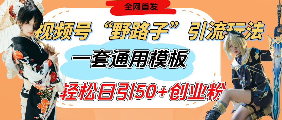 视频号“野路子”玩法，评论区疯狂截流，一套模板单日单号引流50+创业粉 - 晨鑫项目库-晨鑫项目库